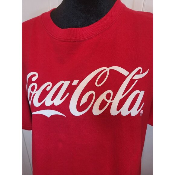 Red Coca Cola Cotton Graphic Tee L Retro Casual Activewear Classic American - Picture 4 of 7